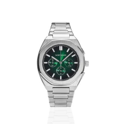 Northgate Club 40 – Silver Emerald Green - Chronograph