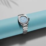 Sky Blue Clou de Paris dail silver (Ladies size)