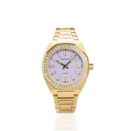 Lilac diamond gold size 34mm