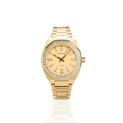 Northgate club Beige diamond gold size 34mm