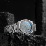 The Grey with Arabic Numbers diamond silver size 40mm