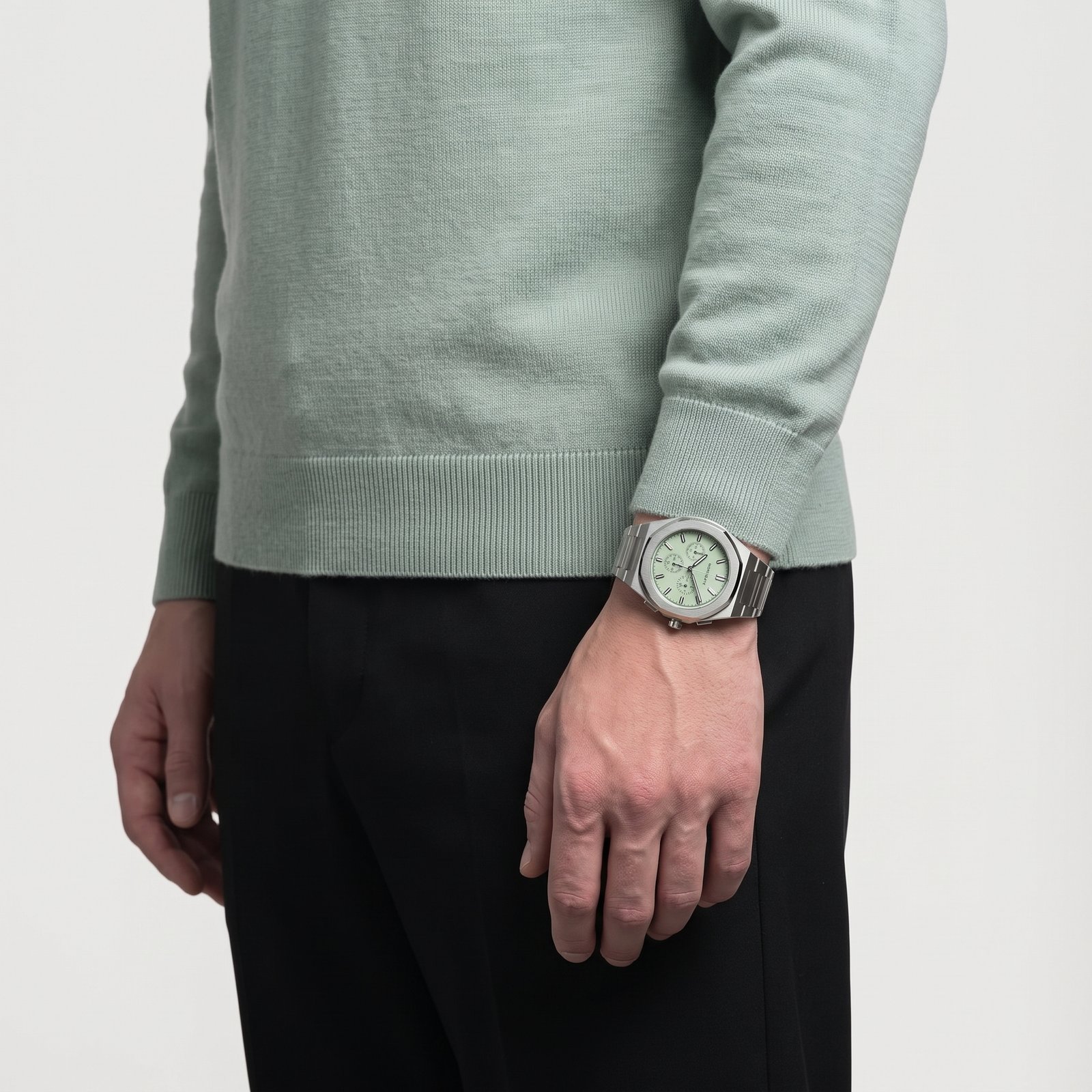 Northgate Club 40 – Silver Mastic Light Green – Chronograph - view 2