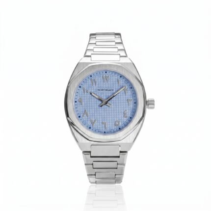 Sky Blue Clou de Paris dail silver (Ladies size)