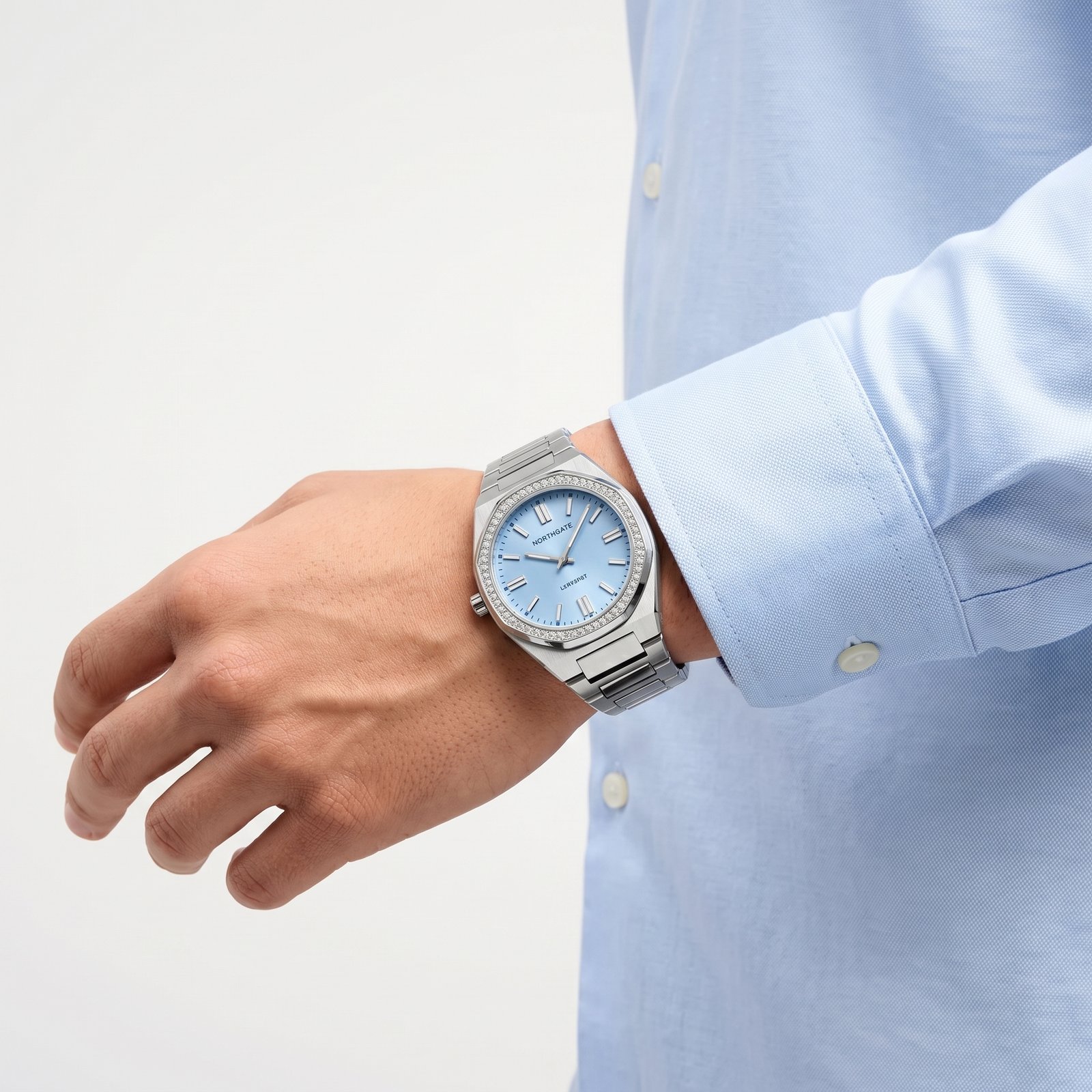 Man wearing a Northgate luxury watch on his wrist
