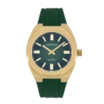 Northgate Club34 Emerald Green rubber strap (gold buckle) - Image 3